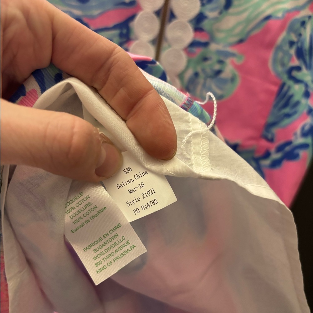Lilly Pulitzer Cathy Shift Dress in Barefoot Princess Size 14 - Picture 6 of 7